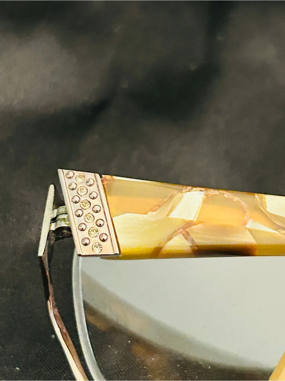 Italian Safilo Gold Metal Eyeglass Frame